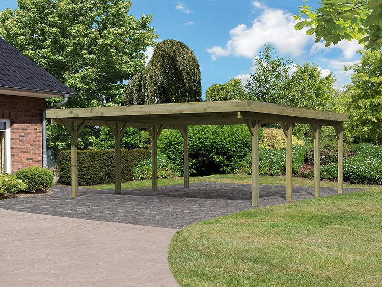 Karibu Carport Classic Doppel 2 ohne Einfahrtsbogen kdi – Bild 4