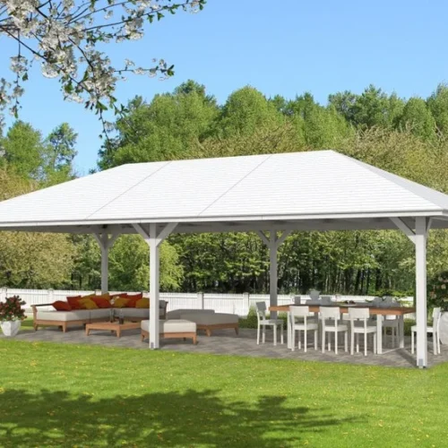 Skan Holz Pavillon Orleans Größe 4 in weiß