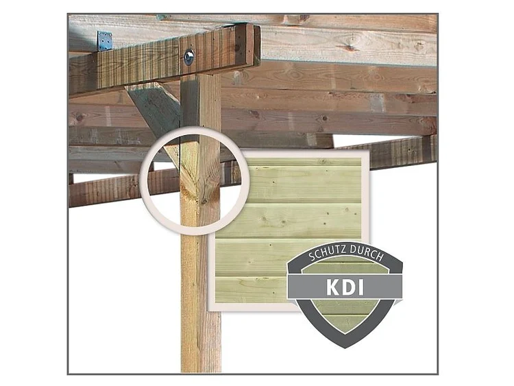 Karibu Einzelcarport ECO 2 Variante A kdi – Bild 2
