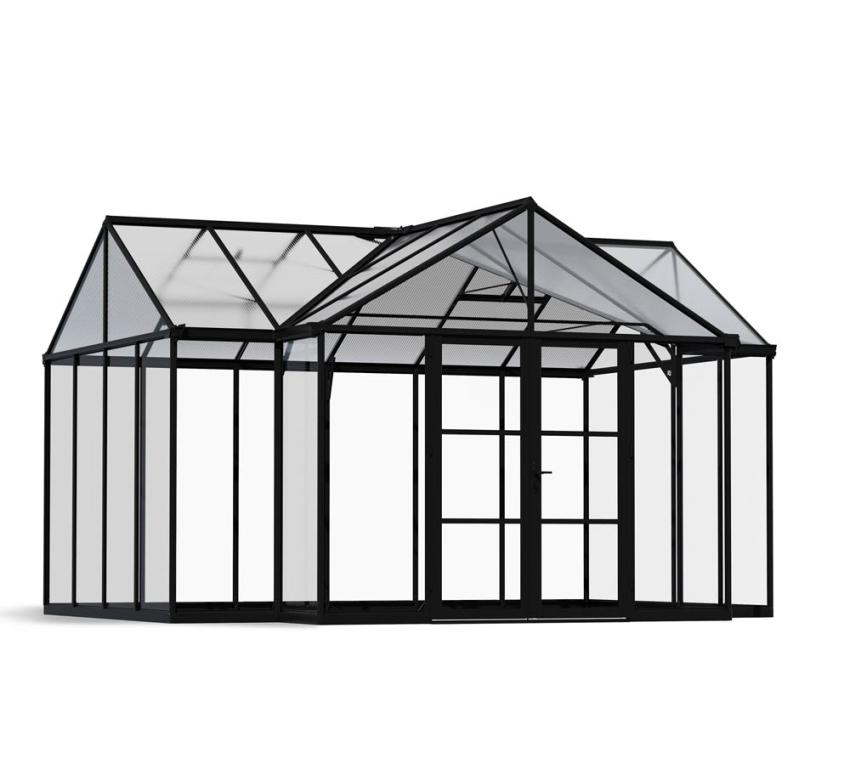 Aluminium Gewächshaus Triomphe | Schwarz | 454x380x285 cm – Bild 2