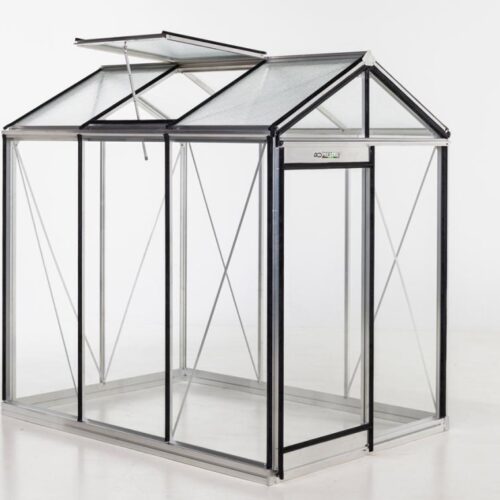 Glas Gewächshaus Piccolo P04 | Silber | 298x159x221 cm